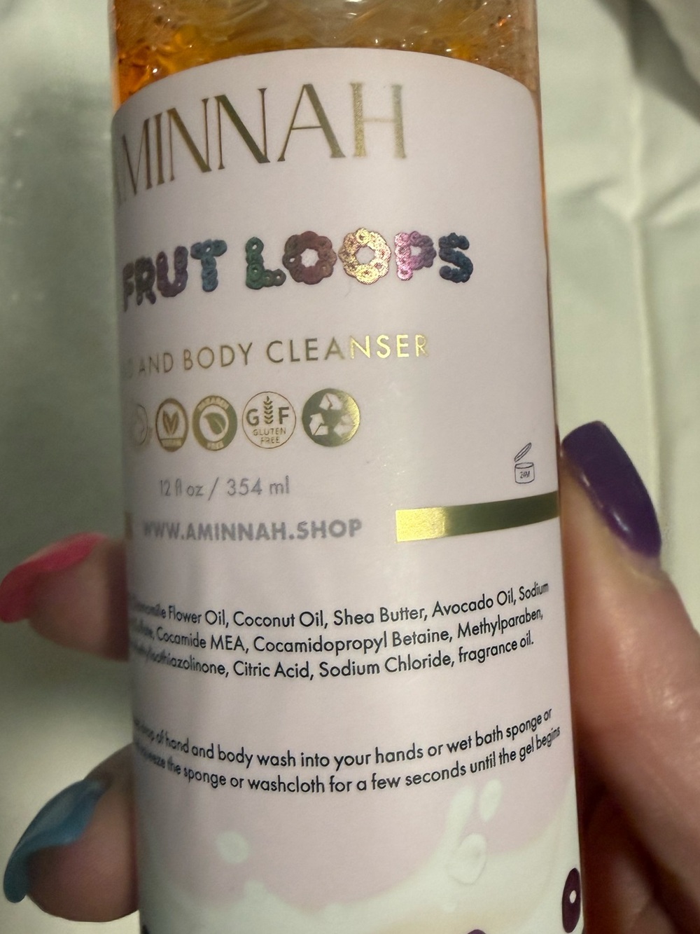 Aminnah “Fruit Loops” Hand & Body foaming Cleanser! NEW! Smell matches the name! - Picture 4 of 7